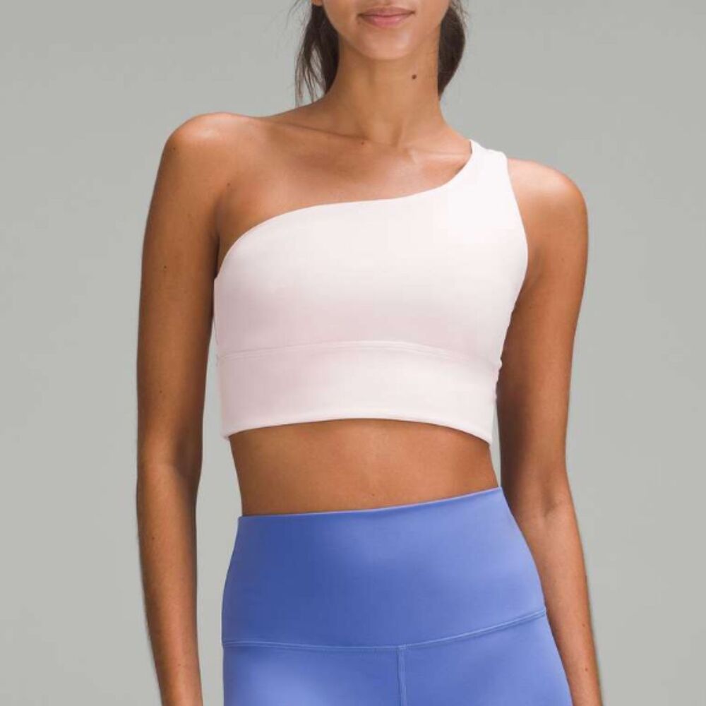 Lululemon Align Asymmetrical Bra *Light Support, A/B Cup Flush Pink Size 4